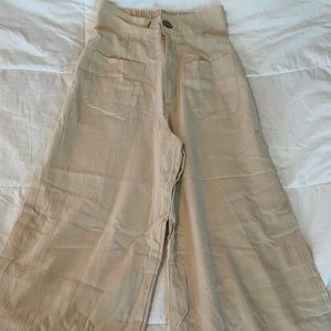 Linen straight pants High Quality Clothing
